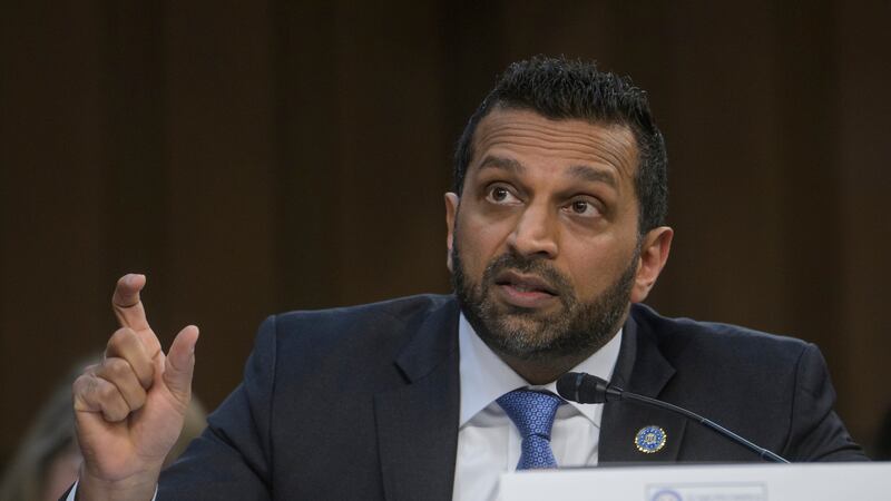 FBI Director Kash Patel testifies during a Senate Committee on Intelligence hearing to examine...
