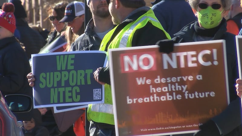 Supporters and non-supporters rally about NTEC