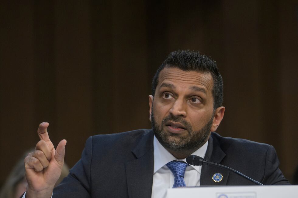 FBI Director Kash Patel testifies during a Senate Committee on Intelligence hearing to examine...