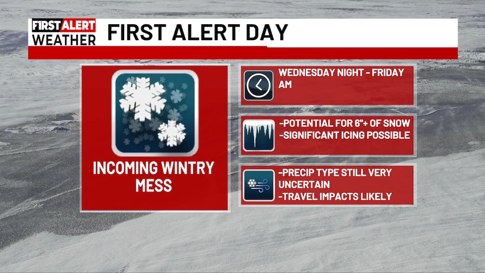 An incoming winter storm is expected to bring travel impacts on Thursday