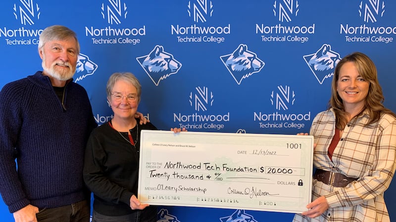 Bruce W. Nelson, Colleen O’Leary Nelson, and Kim Pearson, Advancement Director and Foundation...