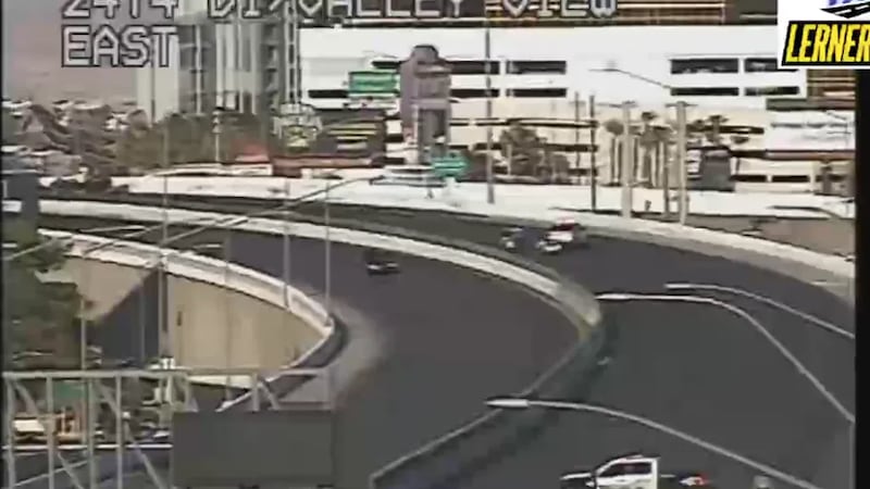Car crash closes Desert Inn Road at Valley View in Las Vegas