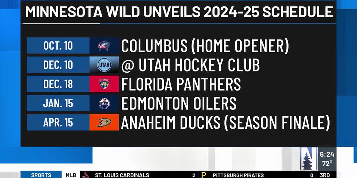 Minnesota Wild reveal 2024-25 regular season schedule minnesota-wild-reveal-2024-25-regular-season-schedule
